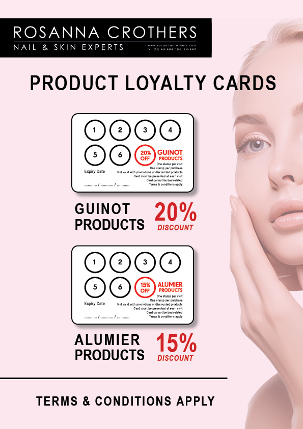 Our new Product loyalty cards.